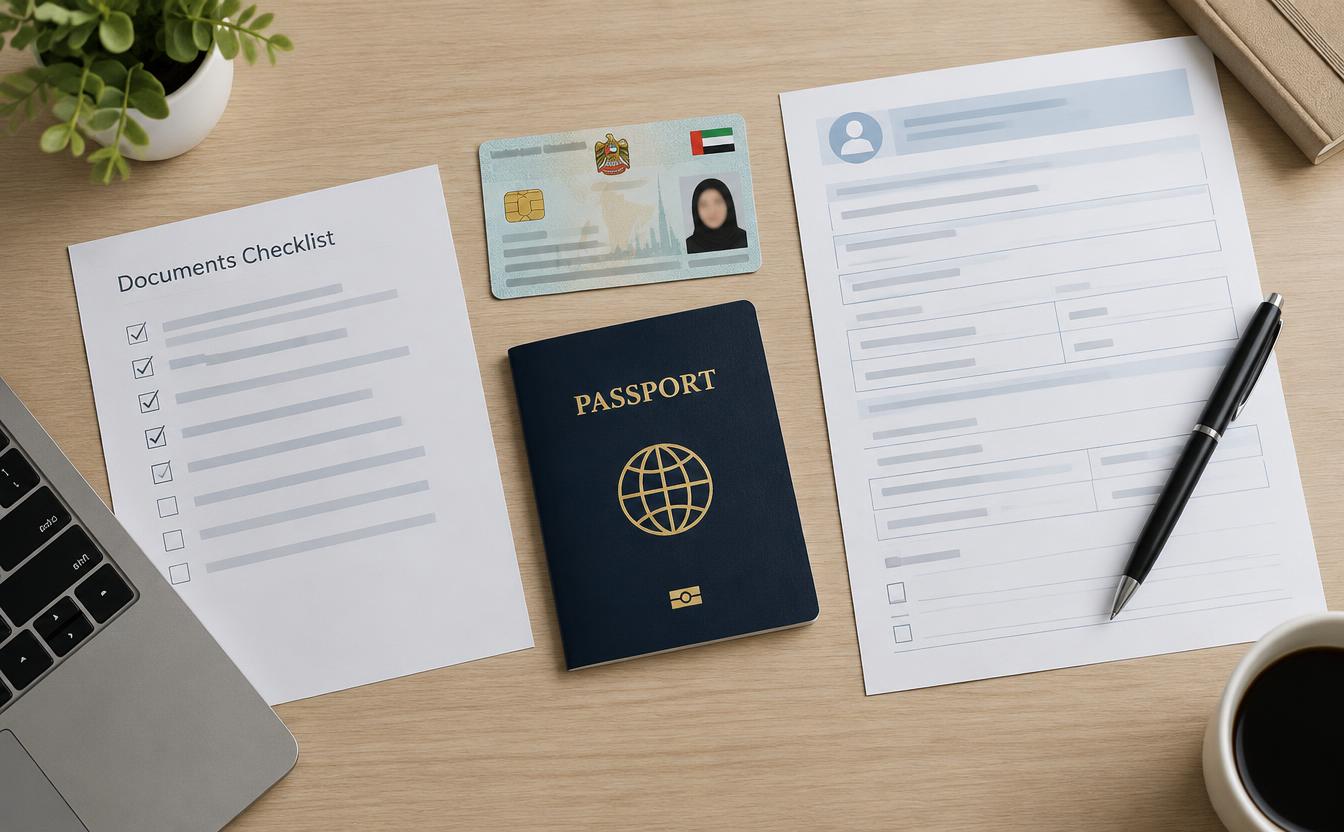 Checklist of documents and permit steps for UAE student internship applications.